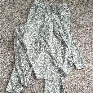 Stylish Gray Animal Print Pajama Set